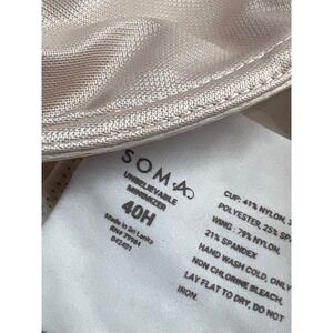 Soma Unbelievable‎ Minimizer Bra Womens 40H Beige Adjustable Full Coverage